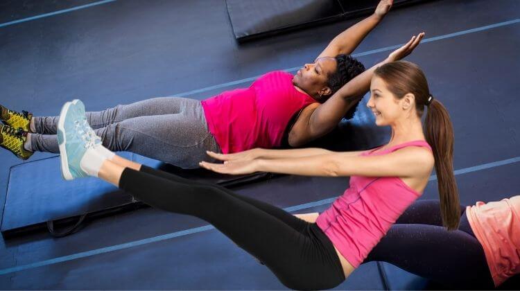 Ab exercises:Fold-up crunches